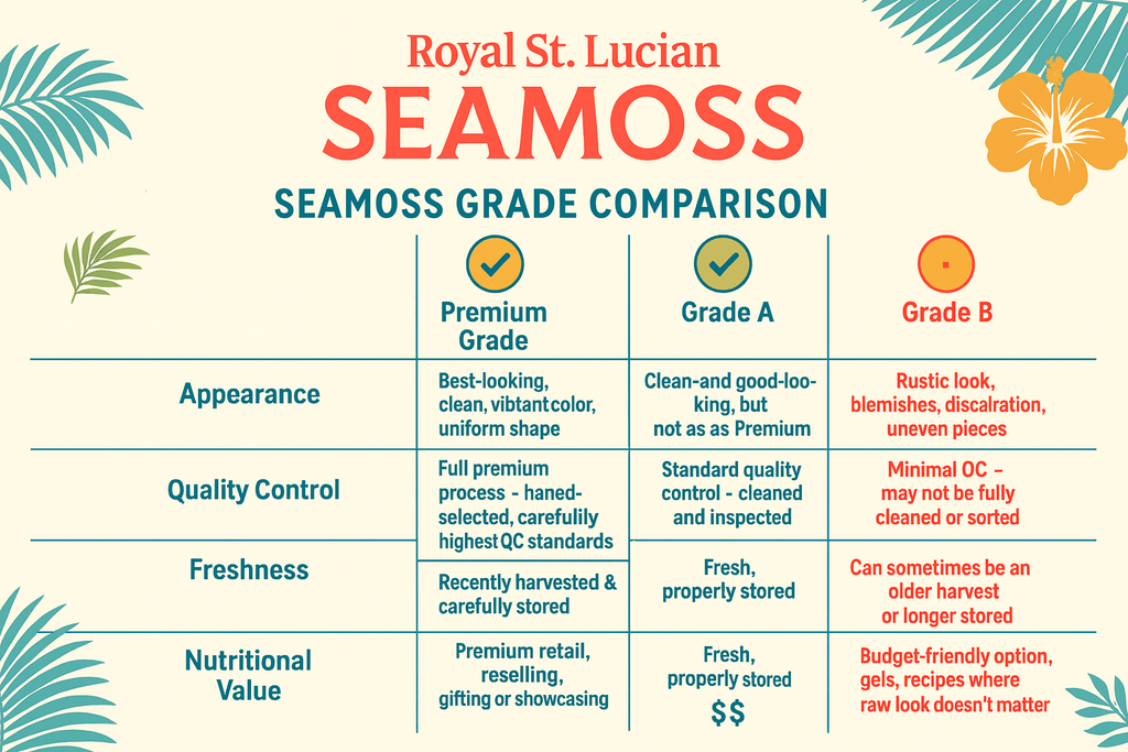 B Grade Full Spectrum St. Lucian Sea Moss — Wholesale Bulk 4.5kg